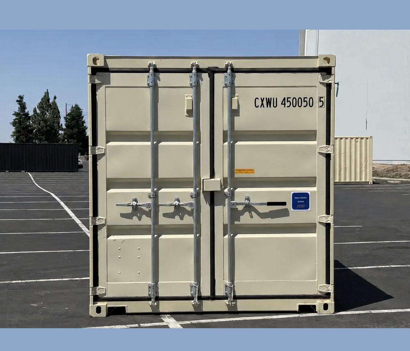 10ft New Storage Container With cargo doors and lockbox - Image 3