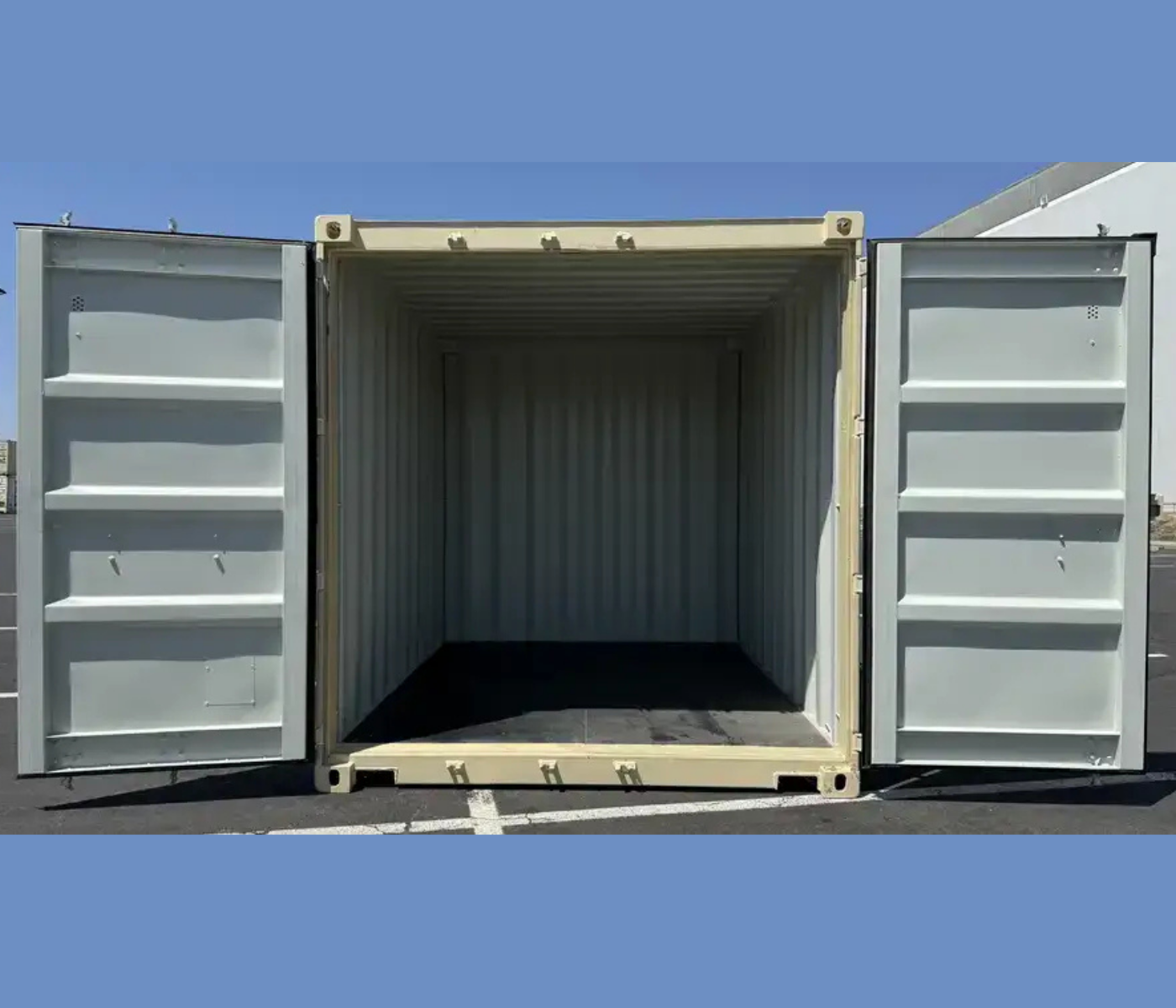 10ft New Storage Container With cargo doors and lockbox - Image 2