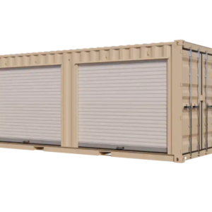 20ft New Storage Container w/ Two 8ft Roll-up Doors on Left Side