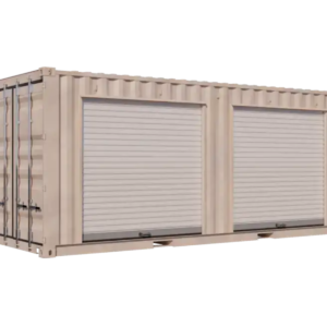 20ft Refurbished Storage Container w/ Two 7ft Roll-up Doors on Right Side