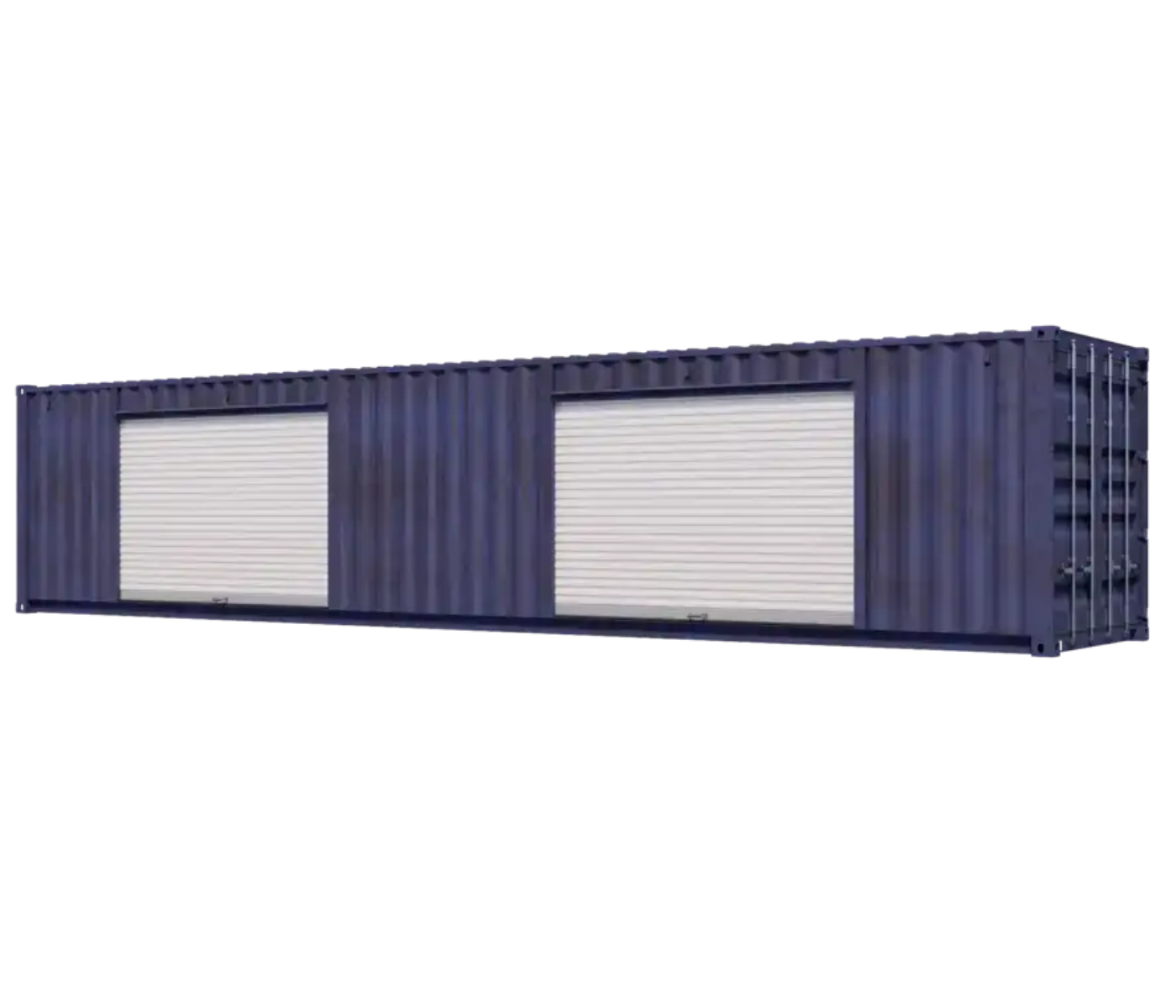 40ft Used Storage Container w/ Two 10ft Roll-up Doors on Left Side