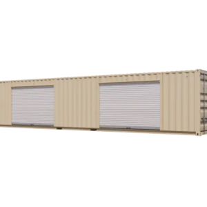 40ft New Storage Container w/ Two 10ft Roll-up Doors on Left Side