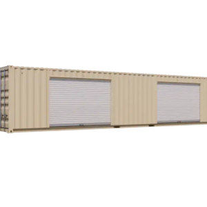 40ft New Storage Container w/ Two 10ft Roll-up Doors on Right Side