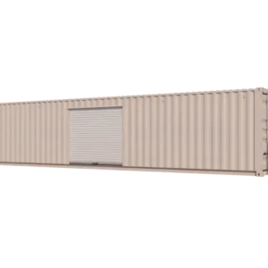 40ft Refurbished Storage Container w/ One 8ft Roll-up Door on Left Side