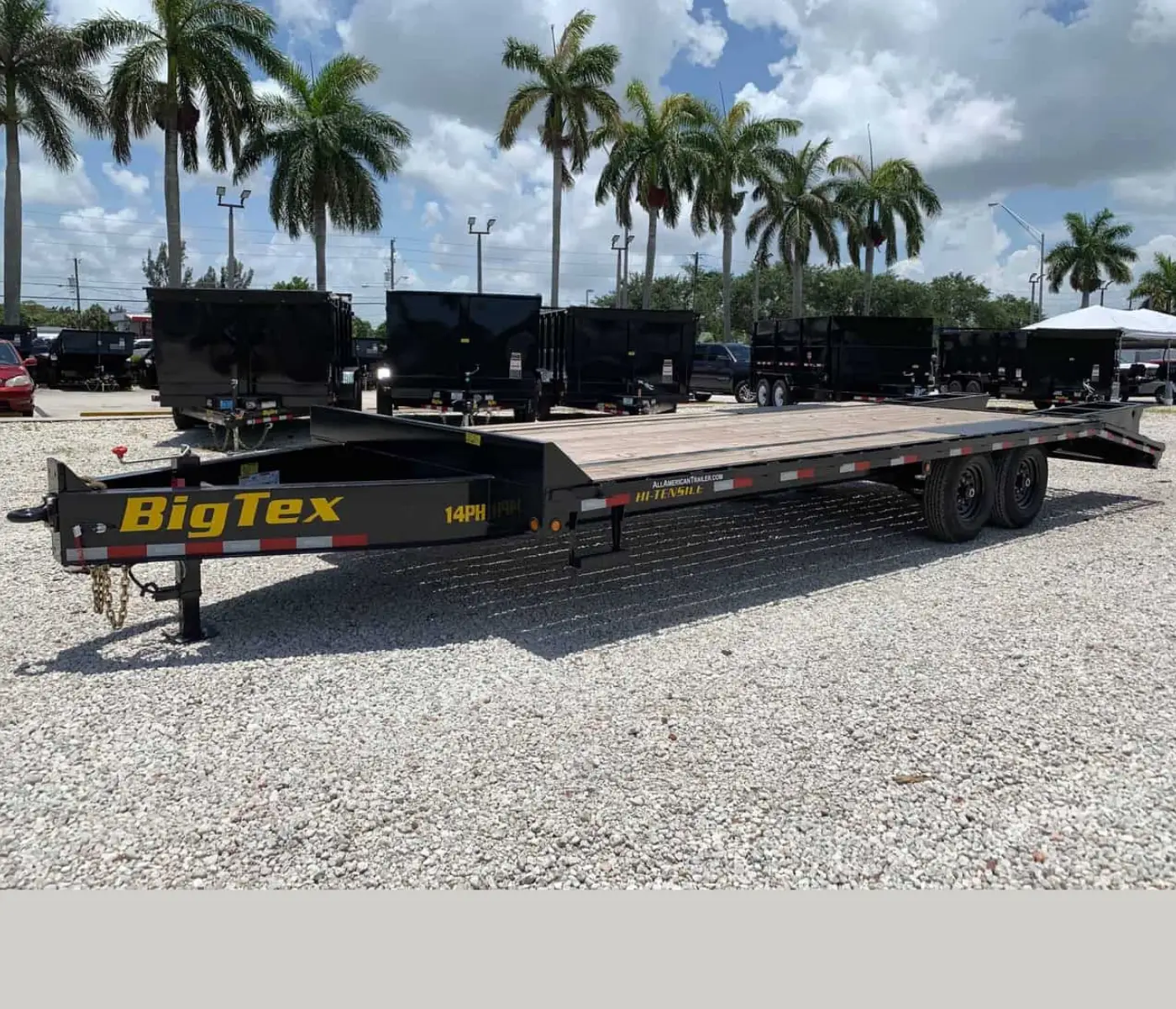 BIG TEX 25′ DECKOVER TRAILER 7 TON 14PH-20+5