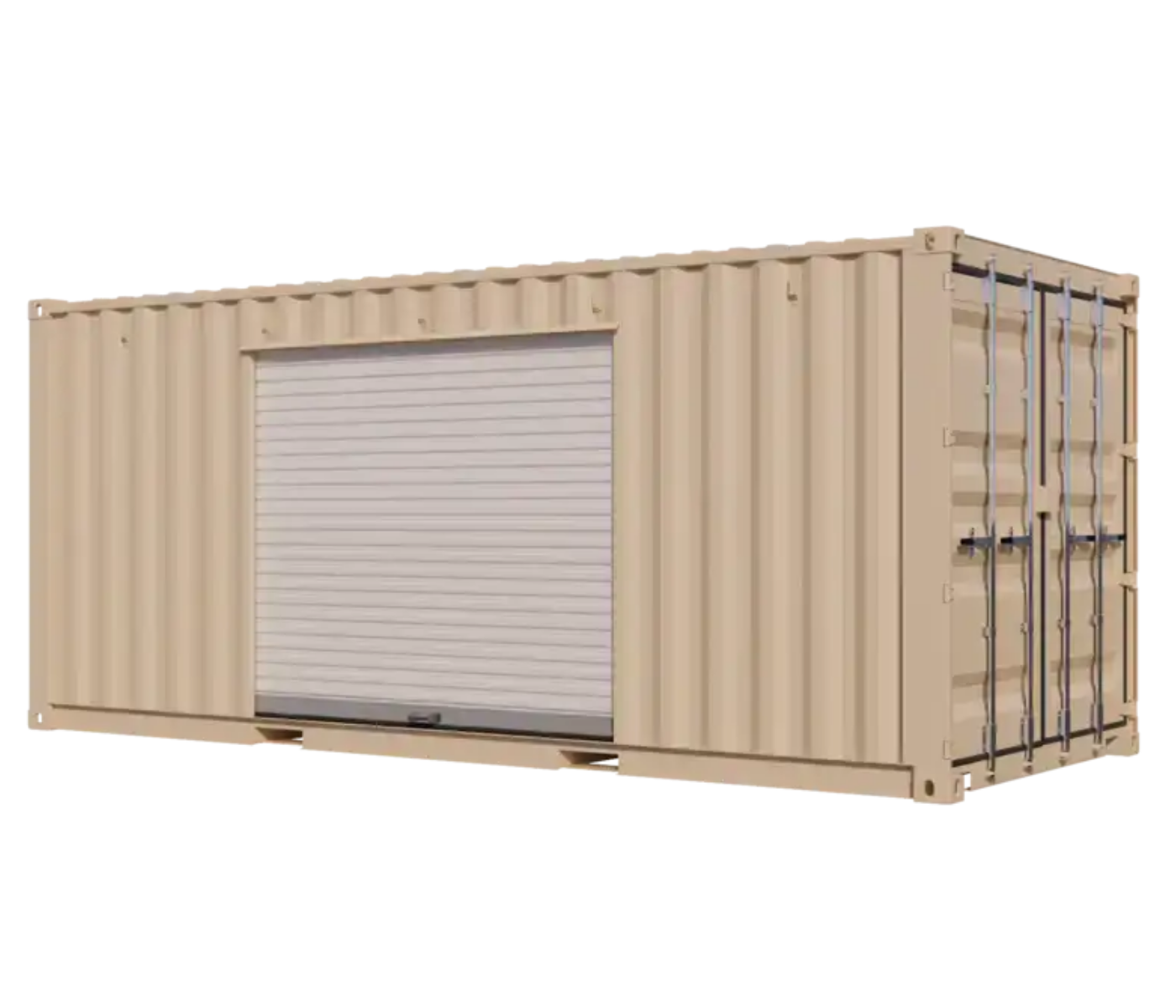 20ft New Storage Container w/ One 8ft Roll-up Doors on Left Side