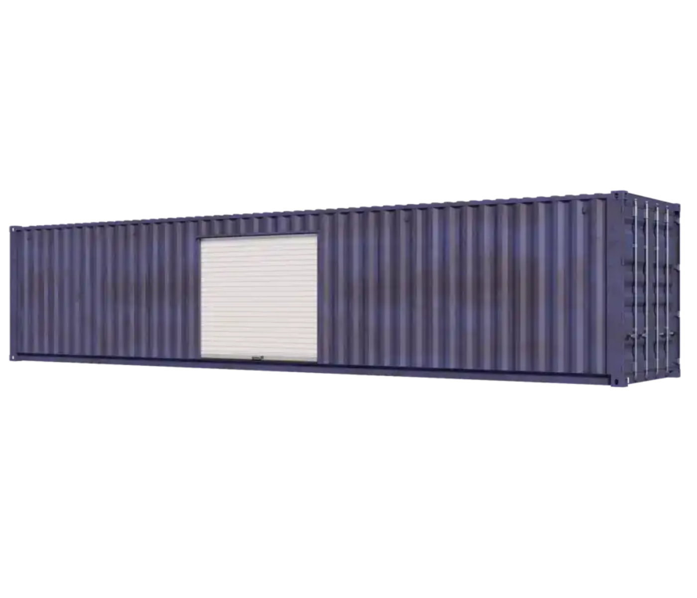 40ft Used Storage Container w/ One 8ft Roll-up Door on Left Side