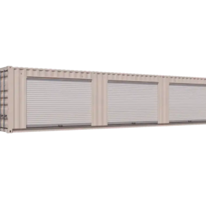 40ft Refurbished Storage Container w/ Three 8ft Roll-up Doors on Right Side