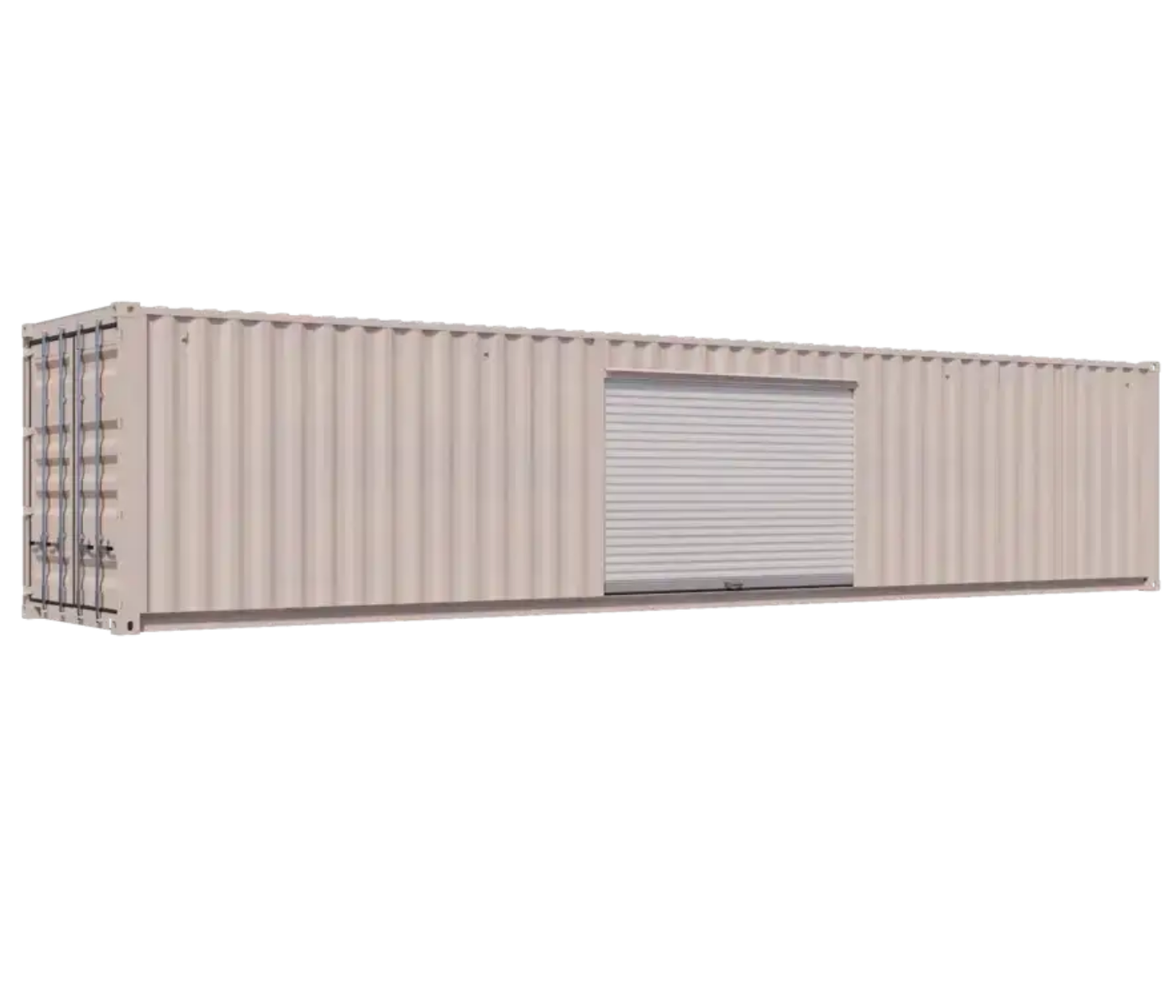 40ft Refurbished Storage Container w/ One 10ft Roll-up Door on Right Side