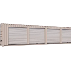 40ft Refurbished Storage Container w/ Four 8ft Roll-up Doors on Right Side