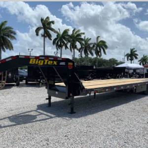 BIG TEX 35′ GOOSENECK TRAILER HYDRAULIC DOVETAIL 12 TON