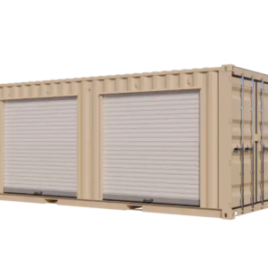 20ft New Storage Container w/ Two 7ft Roll-up Doors on Left Side