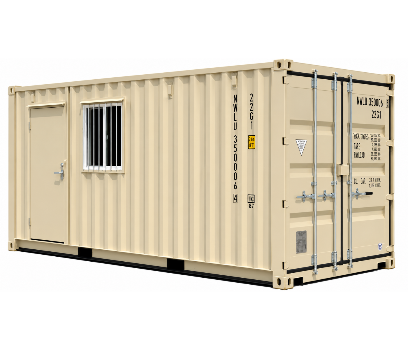 20ft New Combo Office and Storage Container