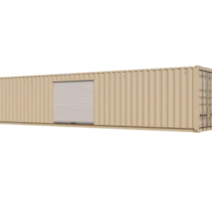 40ft New Storage Container w/ One 8ft Roll-up Door on Left Side