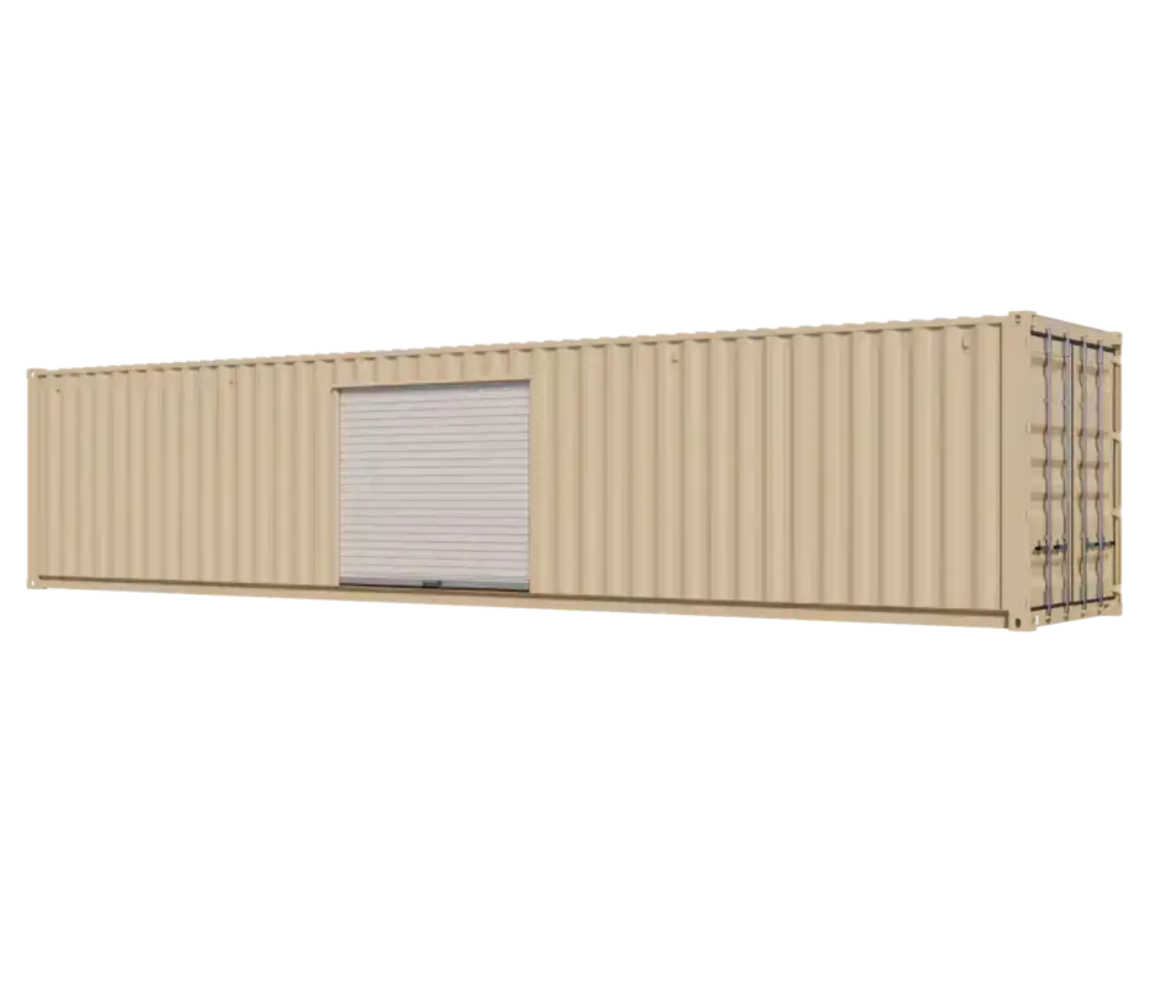 40ft New Storage Container w/ One 8ft Roll-up Door on Left Side