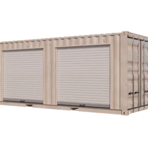 20ft Refurbished Storage Container w/ Two 7ft Roll-up Doors on Left Side