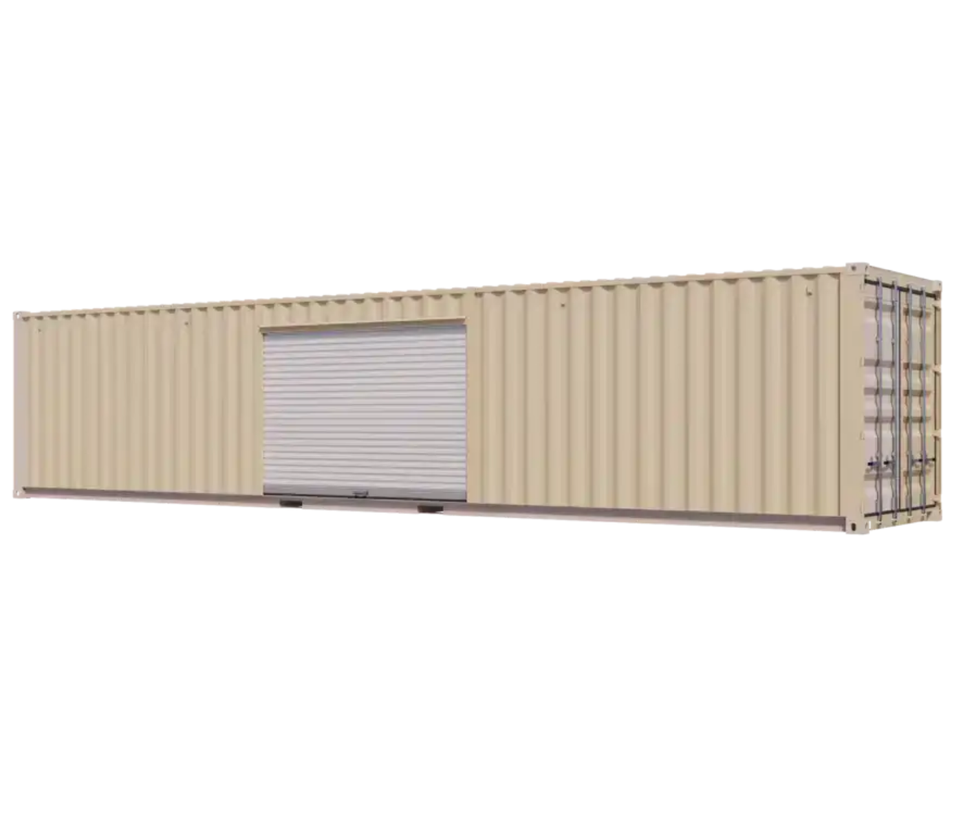 40ft New Storage Container w/ One 10ft Roll-up Door on Left Side