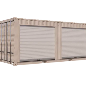 20ft Refurbished Storage Container w/ Two 8ft Roll-up Doors on Right Side