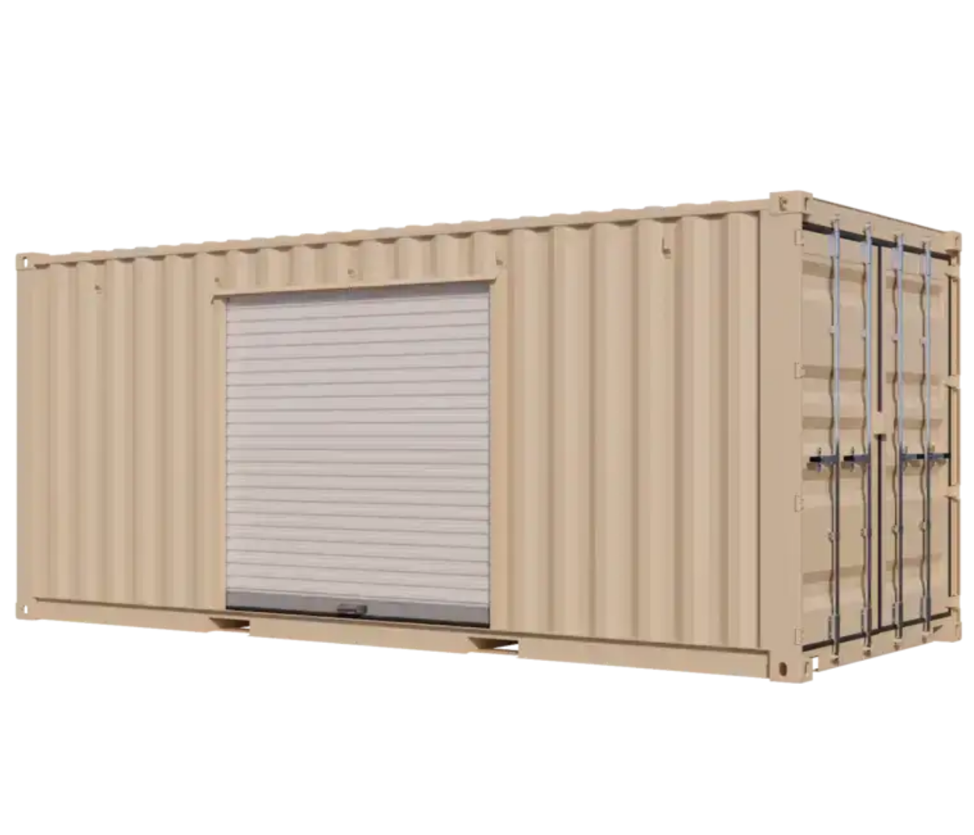 20ft New Storage Container w/ One 7ft Roll-up Door on Left Side
